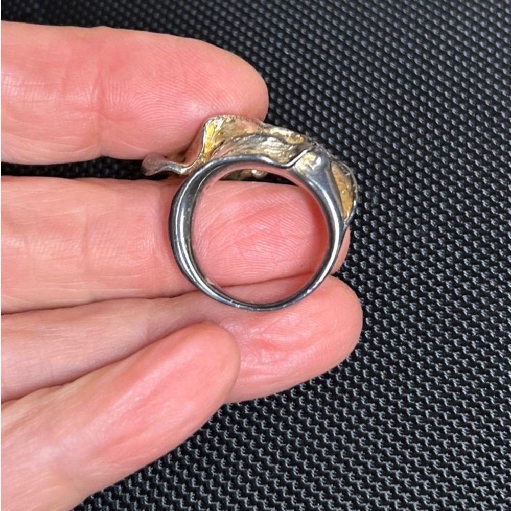 Unique Artesian Sterling Silver Ring Mark 925 Fre… - image 5